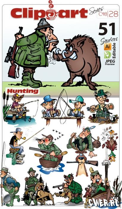 ClipArt Series C-28. Hunting