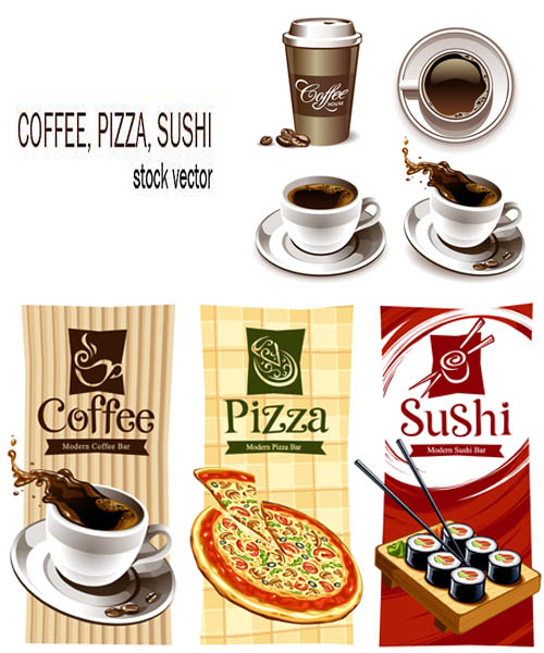 Coffee.  Sushi.  Pizza