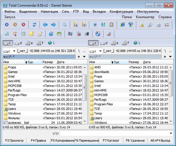Portable Total Commander 8.01 RC1 2012.6 PowerPack