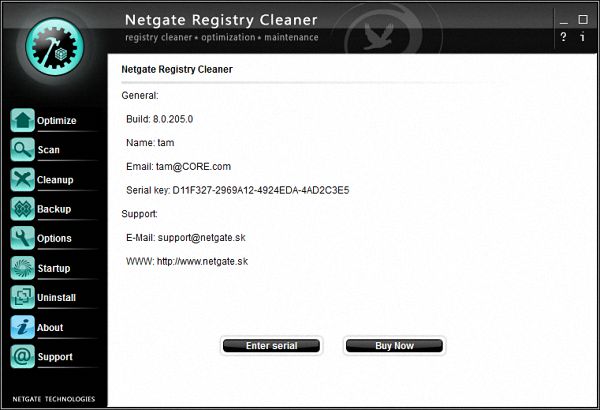 NETGATE Registry Cleaner 8.0.205.0