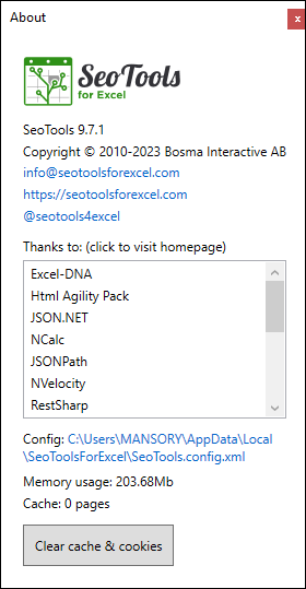 SeoTools for Excel 9.7.1.0