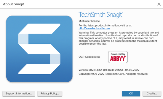 TechSmith Snagit 2022.1.1 Build 21427