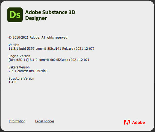 Adobe Substance 3D Designer 11.3.1.5355