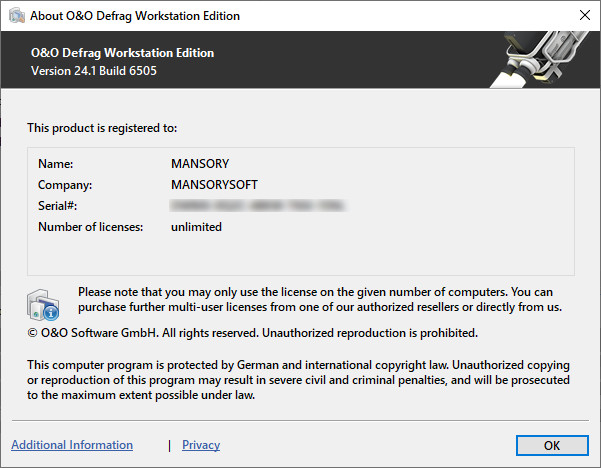 O&O Defrag Workstation / Server 24.1 Build 6505