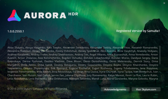 Aurora HDR 2019 v1.0.0.2550.1