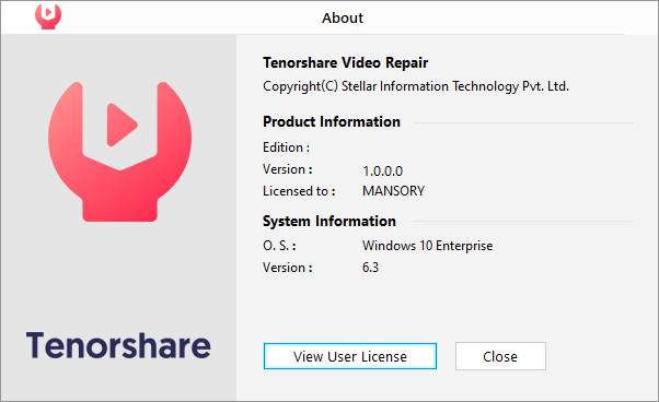 Tenorshare Video Repair 1.0.0