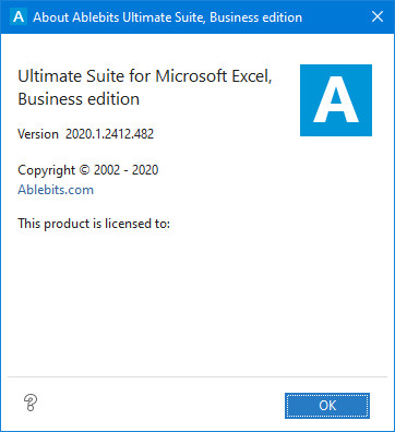 Ablebits Ultimate Suite for Excel Business Edition 2020.1.2412.482