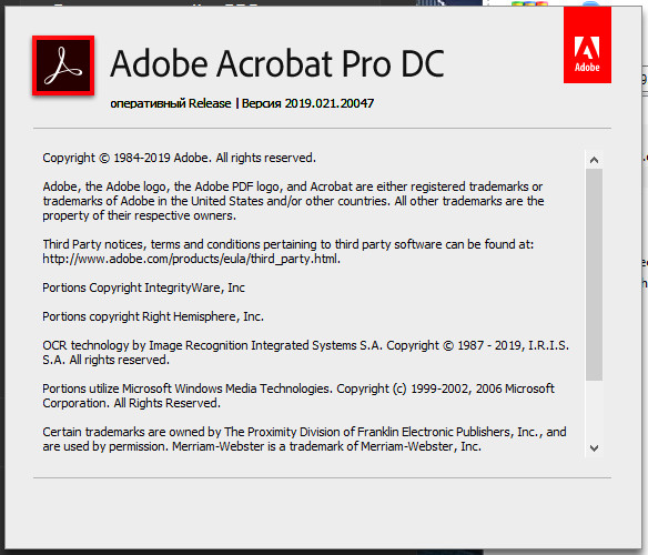 Adobe Acrobat Pro DC 2019.012.20047