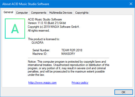 MAGIX ACID Music Studio 11.0.10.21