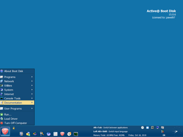 Active Boot Disk 15.0.6