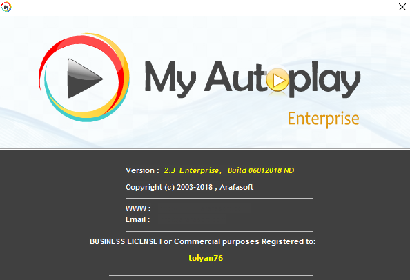 My Autoplay Enterprise 2.3 Build 06012018 ND