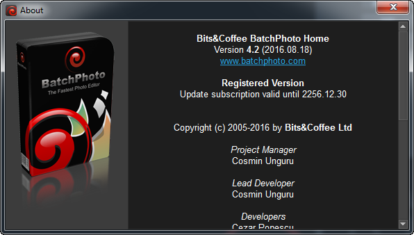 BatchPhoto Pro / Enterprise 4.2 Build 2016.08.18