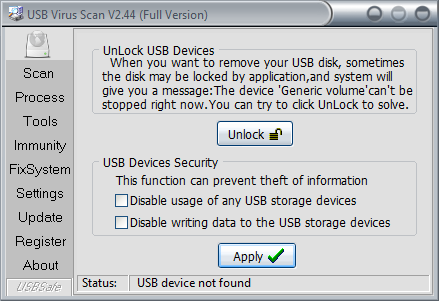 USB Virus Scan 2.4.4 Build 0712