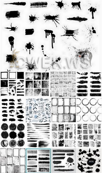 Гранжевые кисти, мазки, рамки