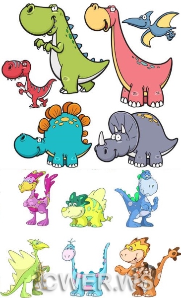 Мультяшные динозаврики