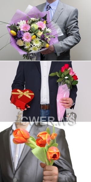 Мужчина с цветами