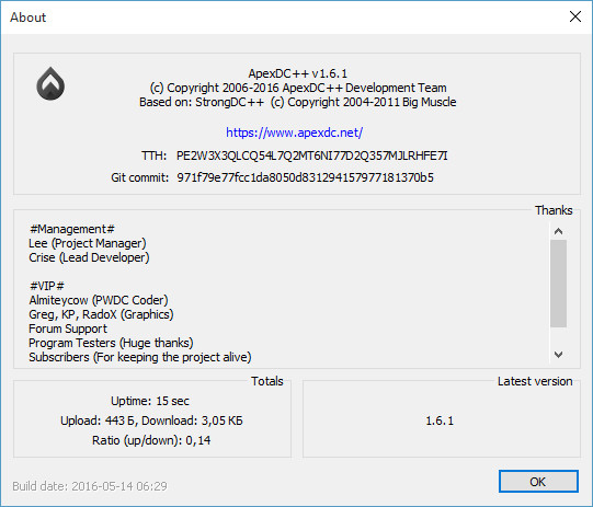 ApexDC++ 1.6.1