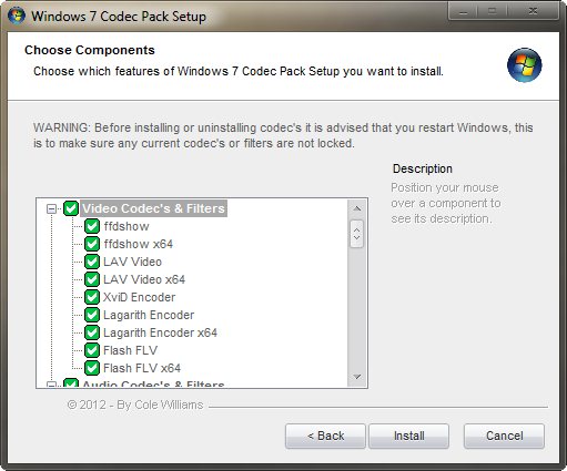 Windows 7 Codec Pack