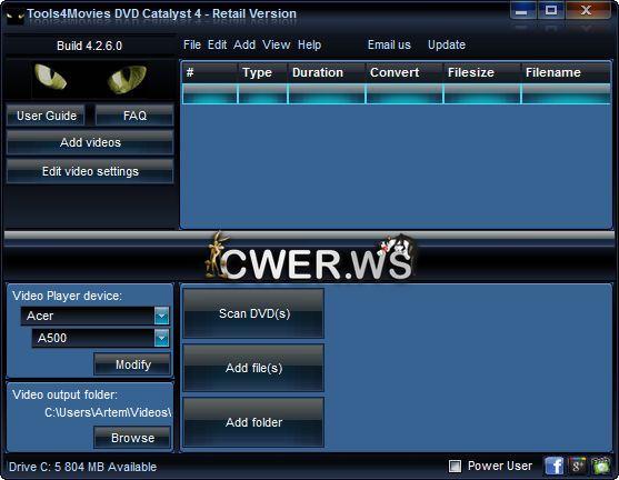 DVD Catalyst 4.2.6.0