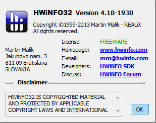 HWiNFO 4.18 Build 1930 Final