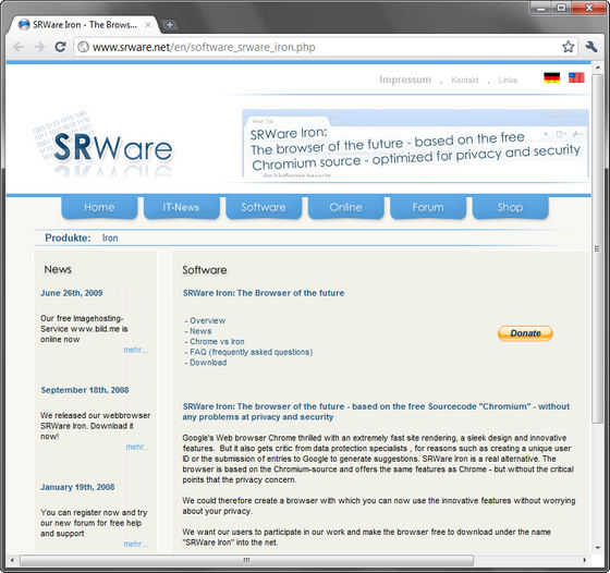 SRWare Iron