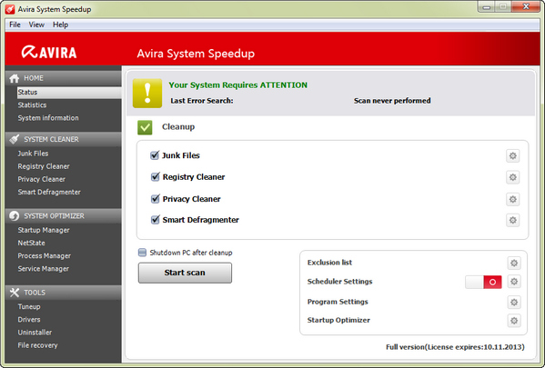 Avira System Speedup