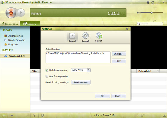 Wondershare Streaming Audio Recorder 2.0.1.0